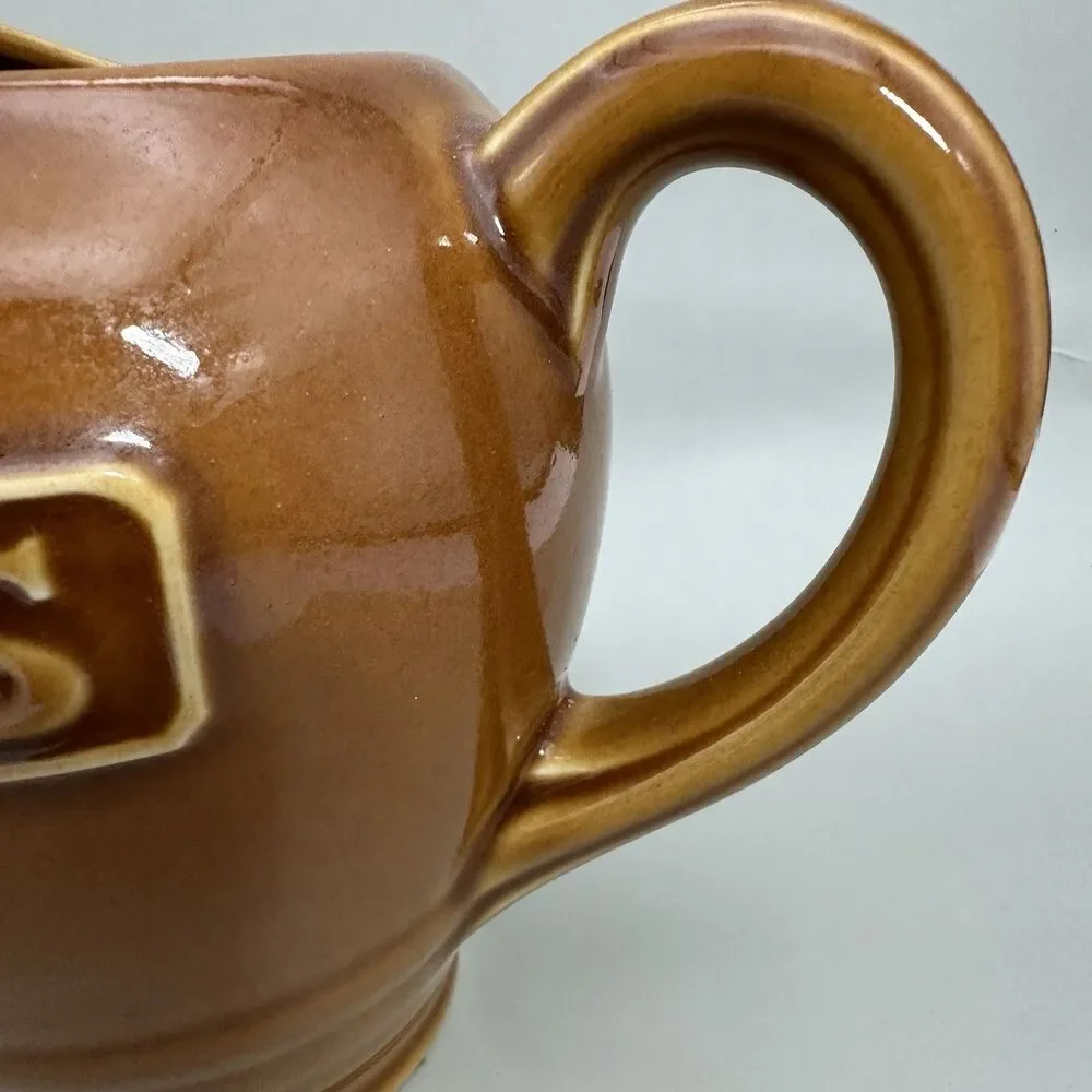 VTG Revol France Pastis Water Pitcher 834P Brown Porcelain French Bistro Jug